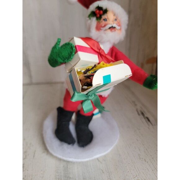Annalee Santa gift box rocking‎ horse xmas home decor vintage - Picture 2 of 7